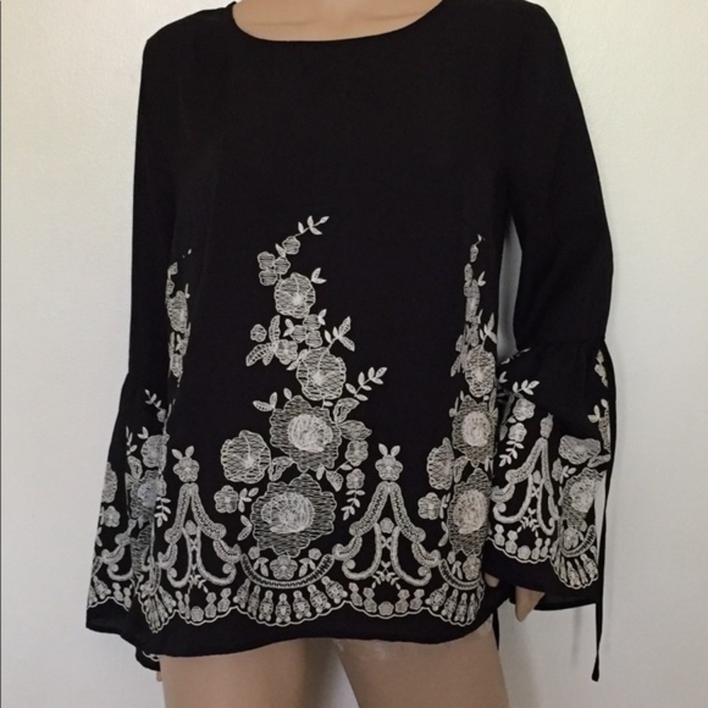 Maurices Black Bell sleeves size M top blouse